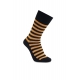 iZ Sock - Stribede bambusstrømper i sort og orange. Unisex