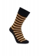 iZ Sock - Stribede bambusstrømper i sort og orange. Unisex