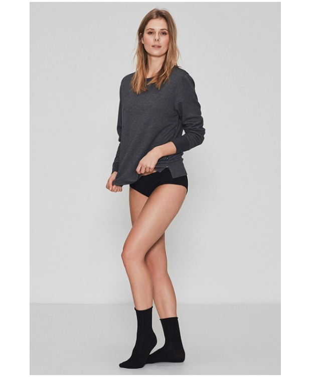 JBS OF DENMARK SWEAT BAMBOO, MØRK GRÅ MELANGE