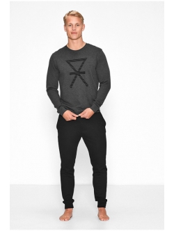 JBS OF DENMARK SHIRT BAMBOO, MØRK GRÅ MELANGE