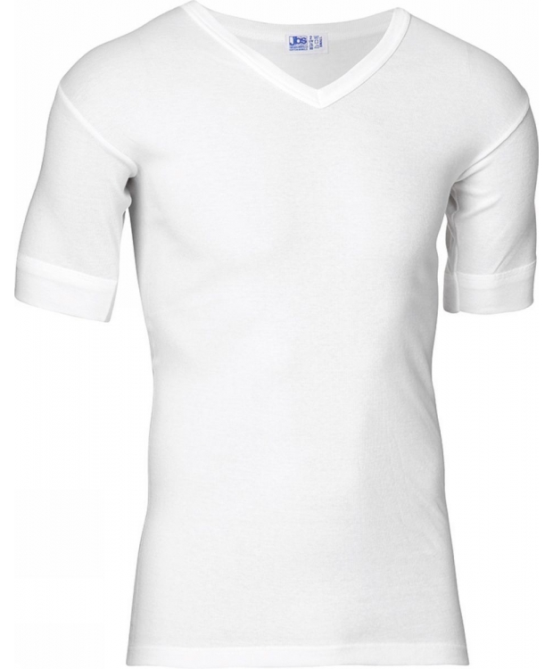 JBS bomulds t-shirt i hvid med V-hals til herre
