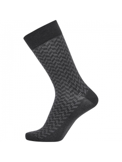 JBS bomuldssok i grå med zigzag mønster til herre