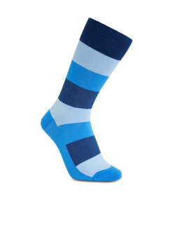 iZ Sock bambusstrømper med tykke striber i blå