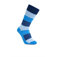 iZ Sock bambusstrømper med tykke striber i blå