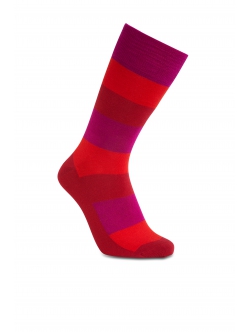 iZ Sock bambusstrømper med tykke striber i rød