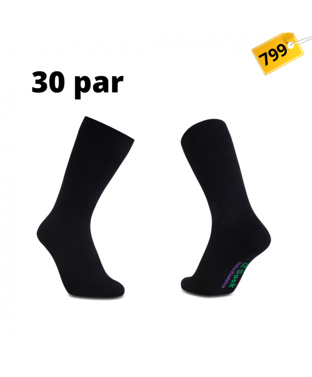 iZ Sock 30par bambusstrømper i sort