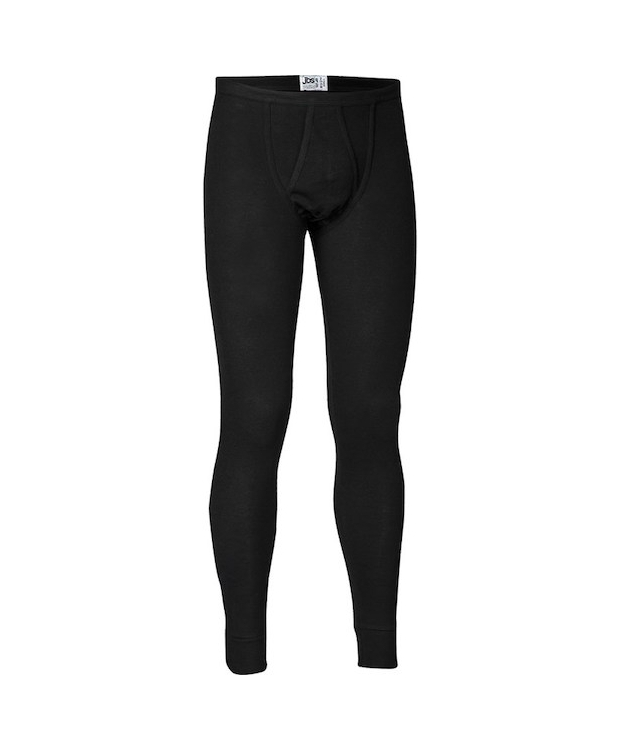 JBS lange bomulds underbukser i sort med gylp til herre