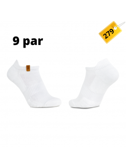 iZ Sock 9pak sports ankelstrømper i hvid m.bomuld ( NY KOLLEKTION )