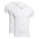 JBS 2-pak bambus t-shirt med V-hals i hvid til herre