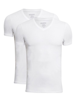 JBS 2-pak bambus t-shirt med V-hals i hvid til herre