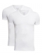 JBS 2-pak bambus t-shirt med V-hals i hvid til herre
