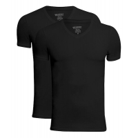 JBS 2-pak bambus t-shirt med V-hals i sort til herre