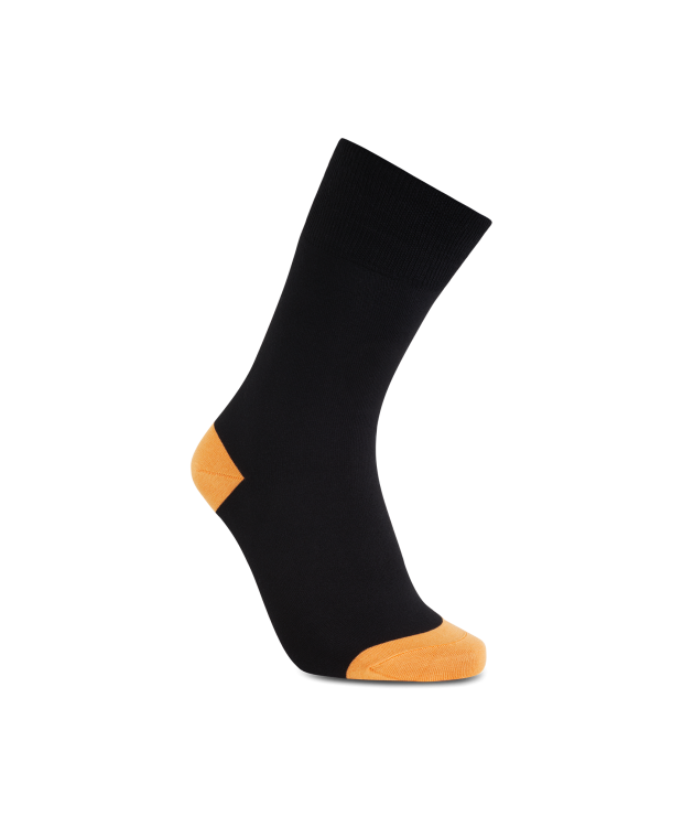 iZ Sock - bambusstrømper i orange hæl og tå. Unisex