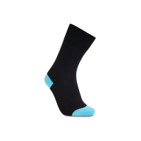 iZ Sock - bambusstrømper i turkis hæl og tå. Unisex