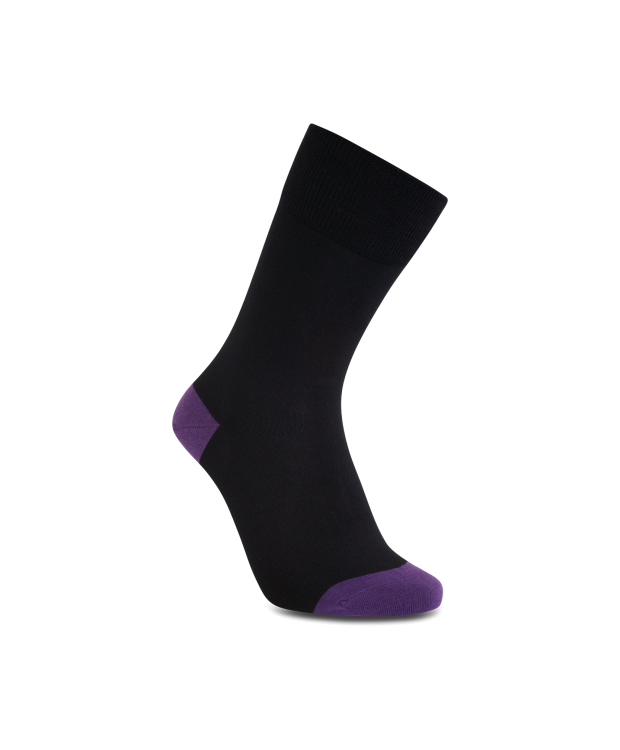 iZ Sock - bambusstrømper i lilla hæl og tå til børn