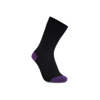 iZ Sock - bambusstrømper i lilla hæl og tå. Unisex