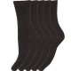Decoy 5-pak bomuldsstrømper basic i sort til kvinder
