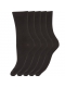 Decoy 5-pak bomuldsstrømper basic i sort til kvinder