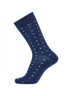 JBS bomuldssok i navy med prikker
