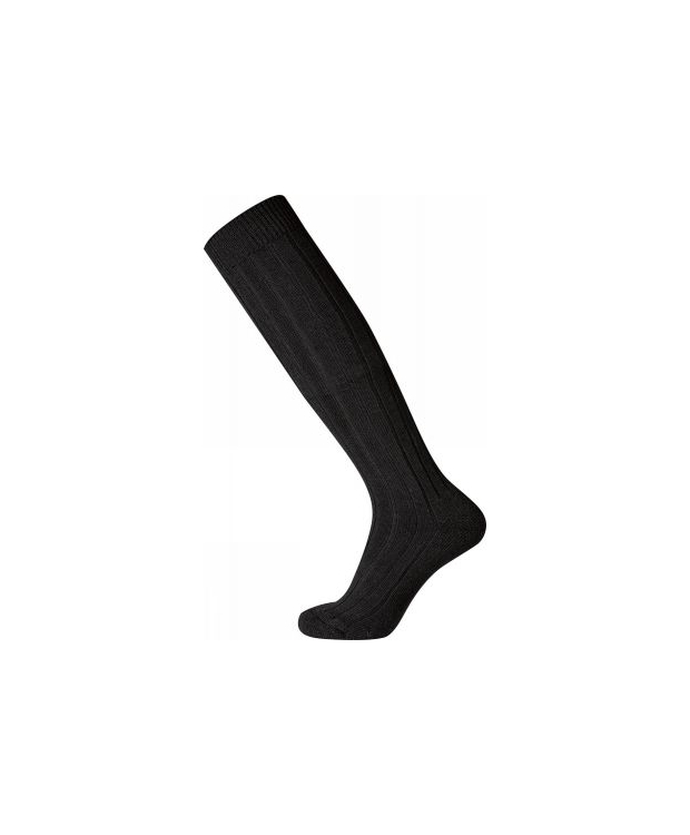 Herresok – EGTVED-WOOL Sock Kneehigh. Sort