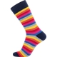 JBS bomuldsstrømpe med multifarvede striber til herre