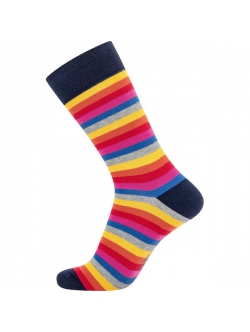 JBS bomuldsstrømpe med multifarvede striber til herre