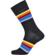 JBS bomuldsstrømpe i sort med multifarvede striber til herre
