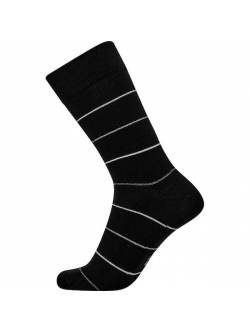 JBS bomuldsstrømper i sort med grå linjer til herre