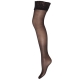 Decoy Silklook Stay-up Sort. 20 DEN. Selvsiddende strømper.