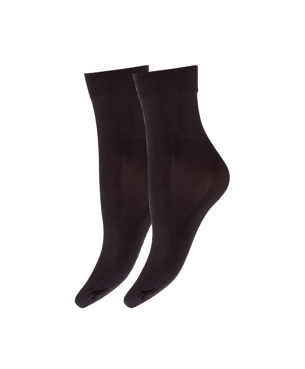 Decoy Microfiber Ankelstrømper 2-pak, sort, 60 denier