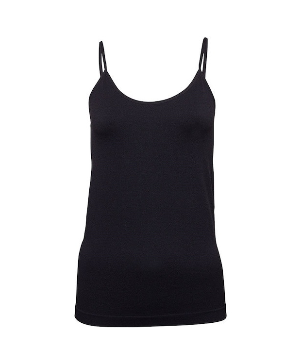 Top fra Decoy med tynde stropper. Sort.