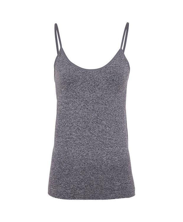 Top fra Decoy med tynde stropper. gråmeleret.