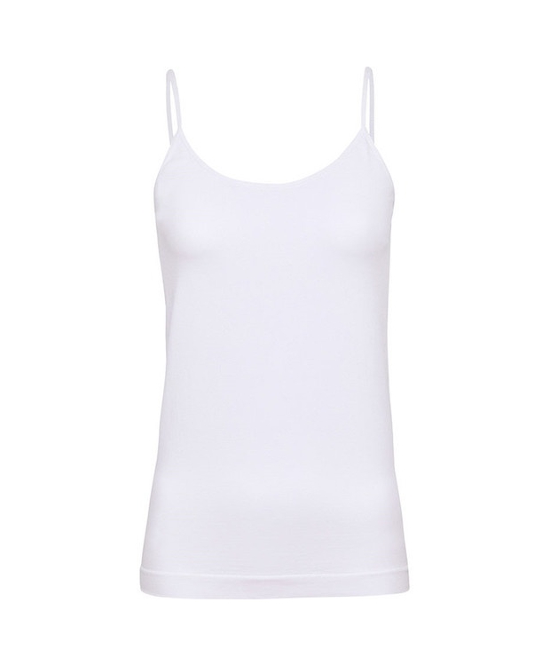 Top fra Decoy med tynde stropper. Hvid.