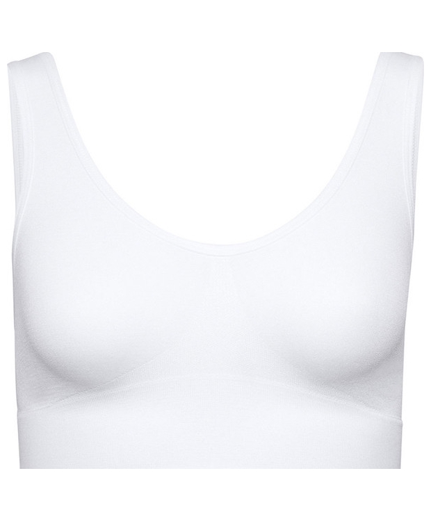 BH TOP MED BREDE STROPPER - Hvid, Decoy