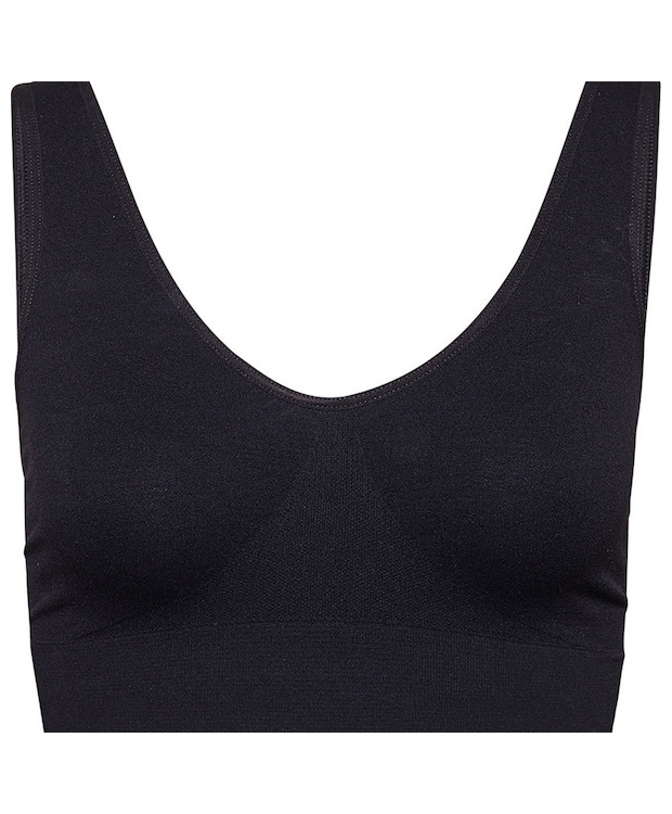 BH TOP MED BREDE STROPPER - Sort, Decoy