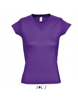 T-shirt med V-Hals til kvinder – Lækker farve