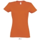 Orange faconsyet T-Shirt med rund hals til kvinder-Imperial