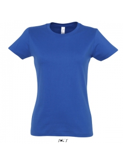 Sols faconsyet - T-Shirt i blå med rund hals til kvinder