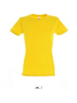 Lækker gul T-Shirt til kvinder – SOLs med rund hals