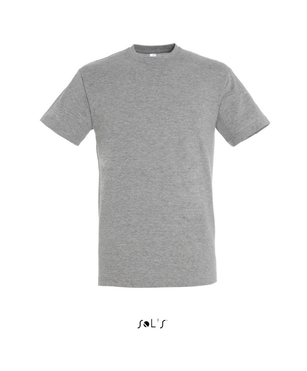 Sols Regent – Grå t-shirts i bomuld – Rund hals.