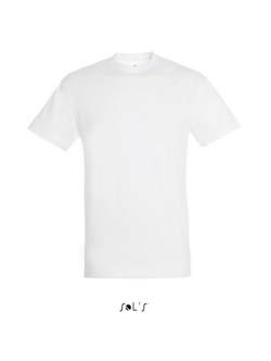 Sols Regent – Hvid T-shirt. Klassiske snit med rund hals