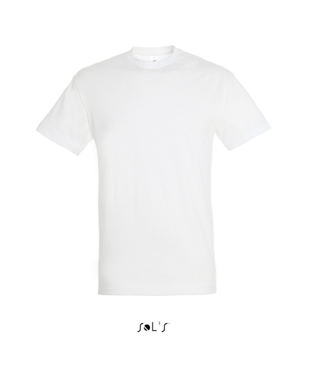 Sols Regent – Hvid T-shirt. Klassiske snit med rund hals