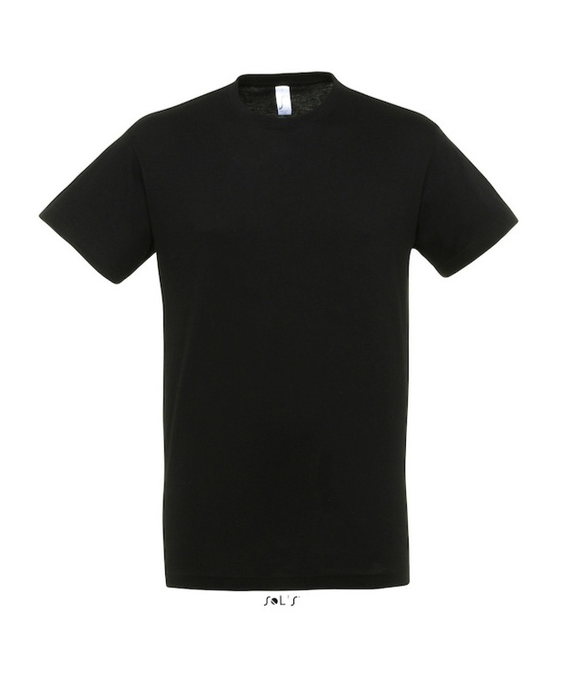 Sols Regent – Sort T-shirt. Klassiske snit med rund hals