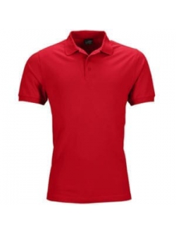 Mens poloshirt, Piqué. Elastic. Flot rød