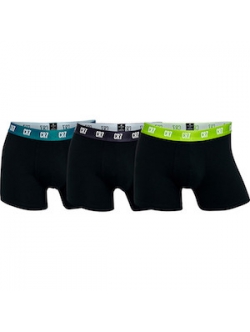 CR7 Trunk 3-pak Sort med Farvede Elastisk-Christiano Ronaldo Underwear