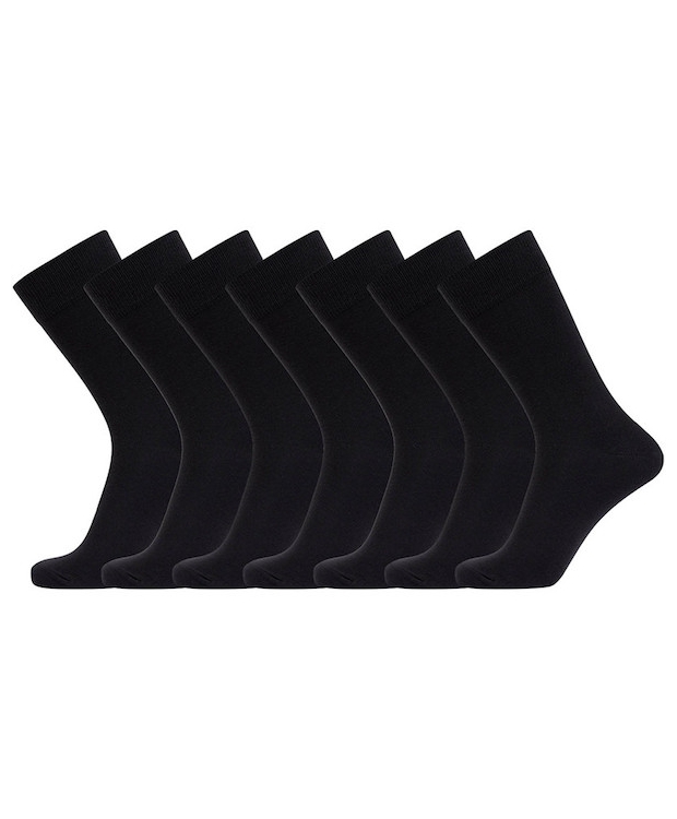 JBS 7-pak bambusstrømper i klassisk sort til herre - Gaveæske