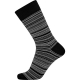 JBS bomuldsstrømpe i sort med grå/ hvide striber til herre