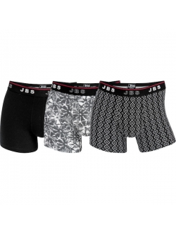 JBS 3-pak boxershorts med bomuld i mørke farver med friske striber til herre