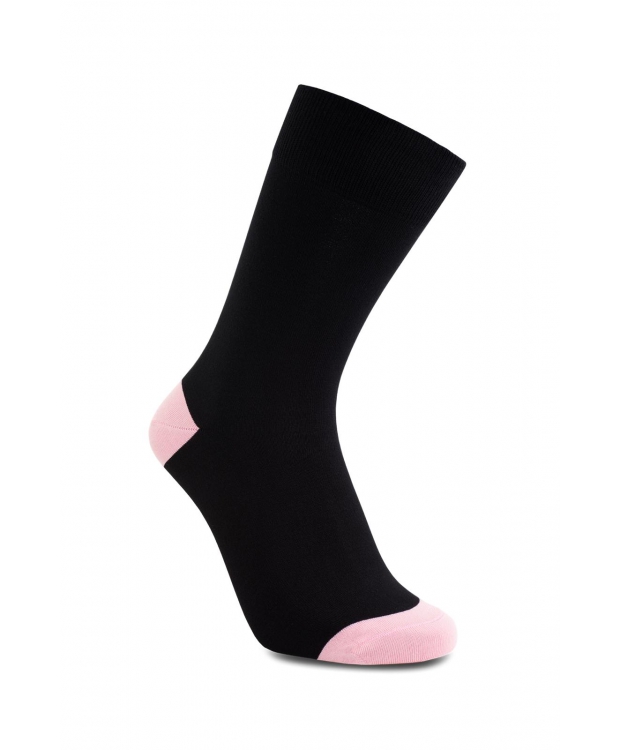 iZ Sock bambusstrømper i lyserød hæl og tå til unisex