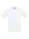 B&C Exact t-shirt med v-hals i hvid til herre